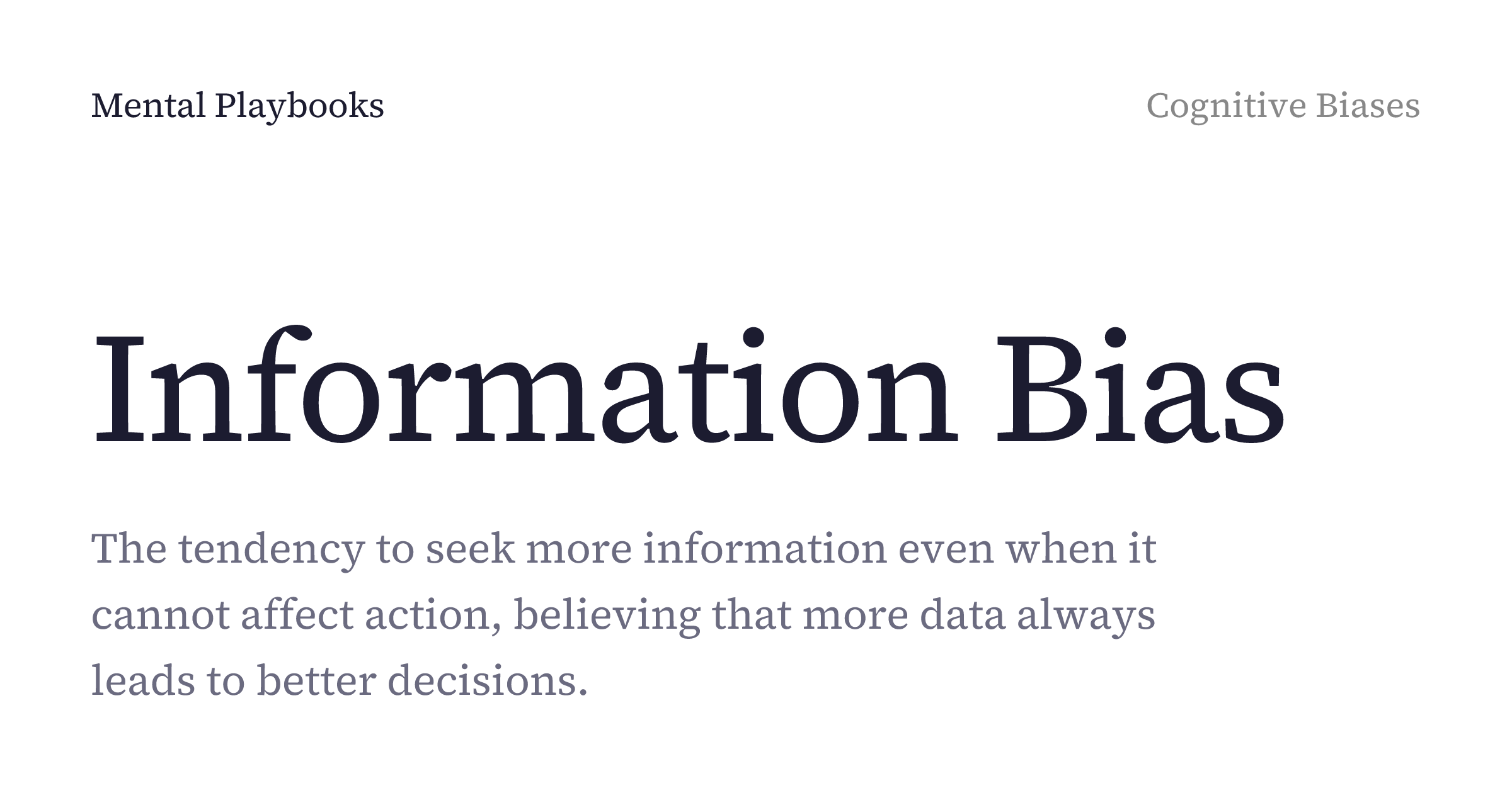 Information Bias: definition, examples, and how to apply it | Mental ...