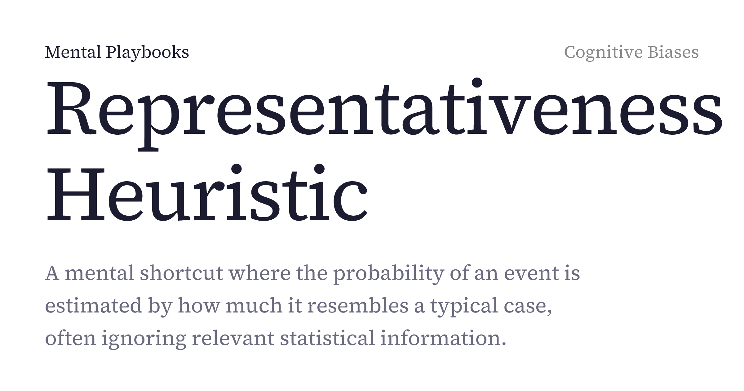 Representativeness Heuristic: definition, examples, and how to apply it ...