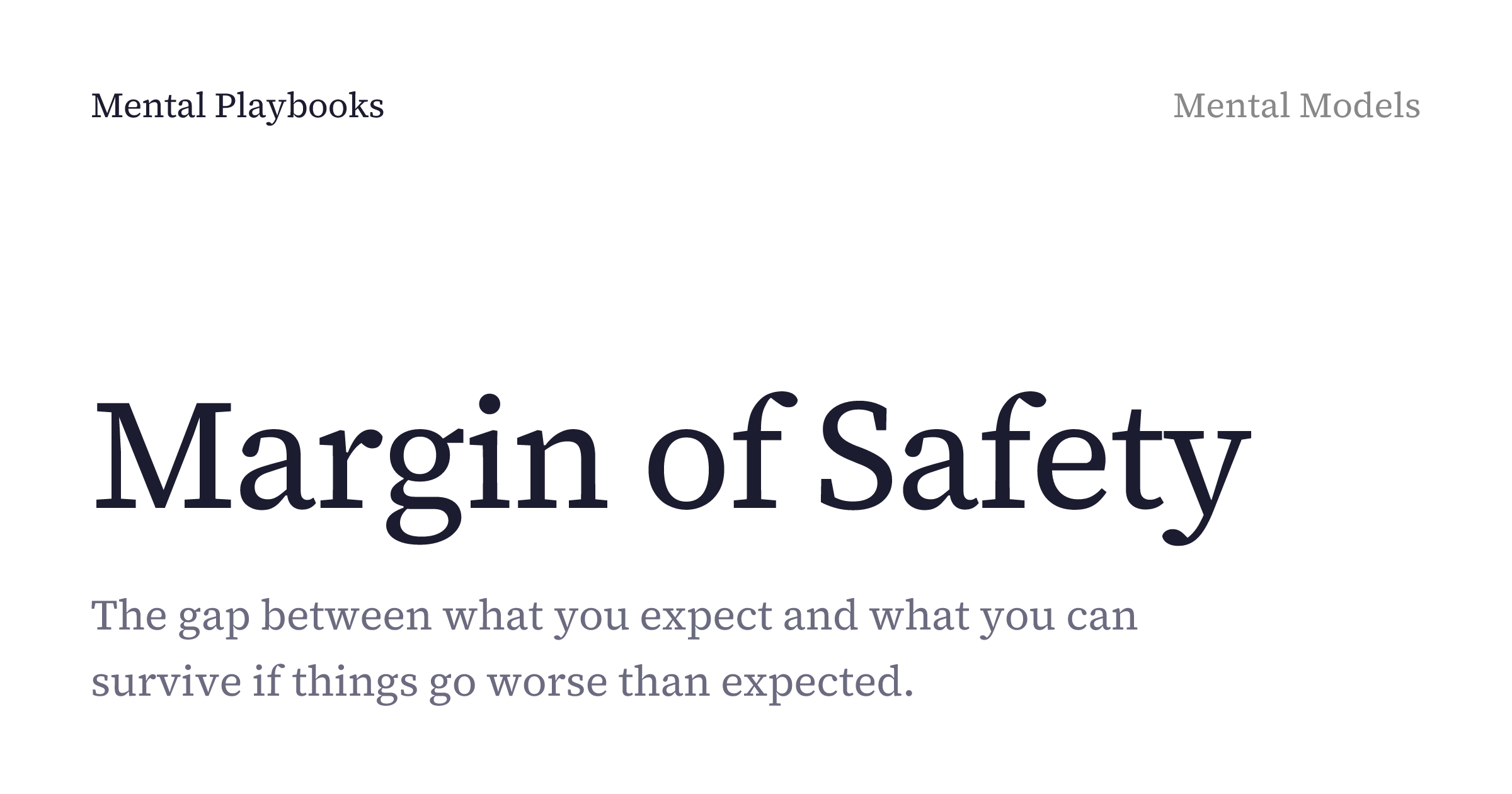 Margin of Safety: definition, examples, and how to apply it | Mental ...